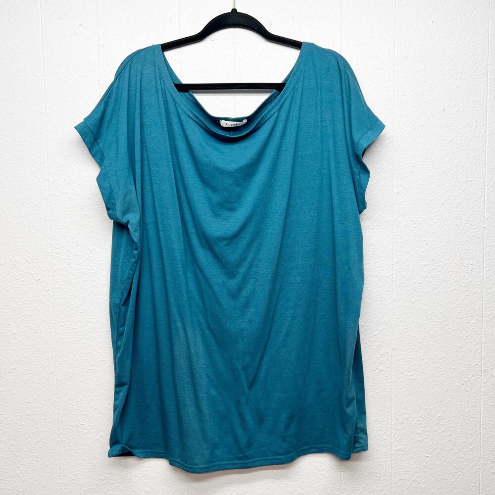 Poetsky Womens Top 2XL Casual Relaxed Slouchy Mature Stretch Workwear Casual